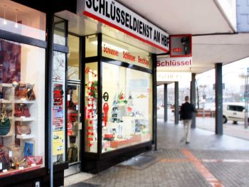 Schaufenster - schräge Ansicht